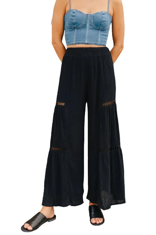 Limited Time Deal Flare Lace Pant In Black