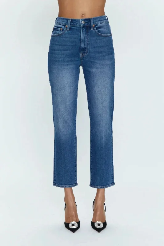 Fashion For Every Occasion Charlie High Rise Straight Jean In Blue