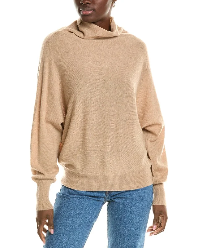 Stylish Basics Brodie Cashmere Wool & Cashmere-Blend High Neck Slouchy Bat Jumper