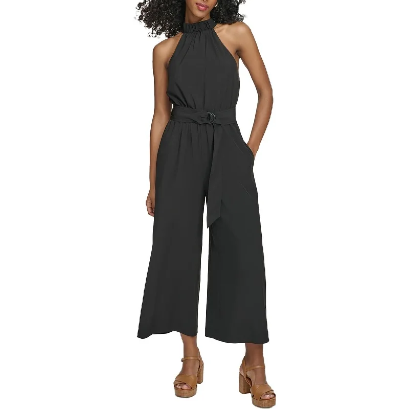 Fashion Sale Womens Halter Neck Straight Leg Jumpsuit