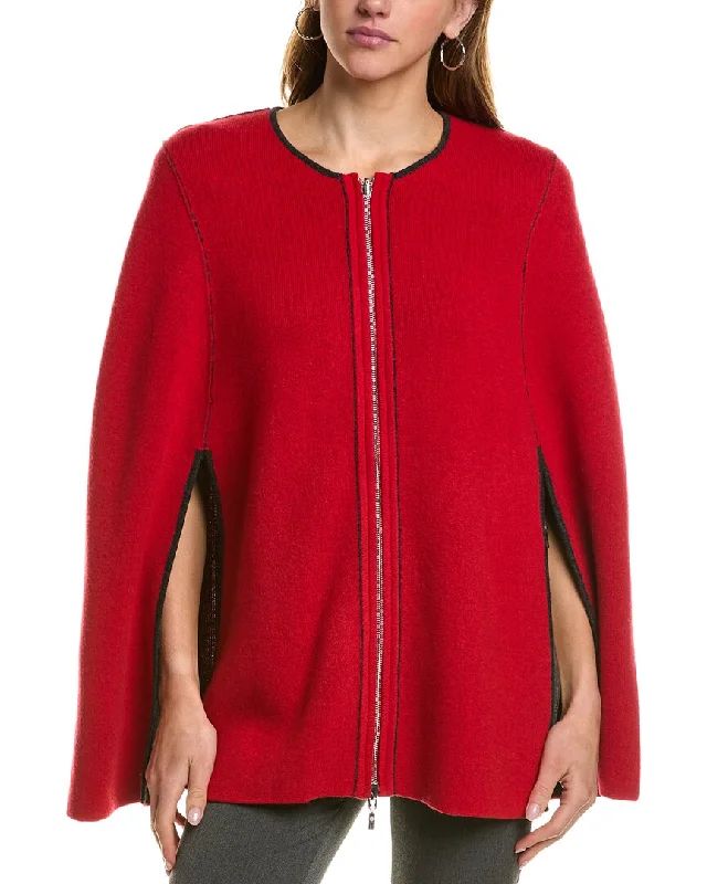 Trend Setting Threads InCashmere Zip Front Reversible Cashmere Cape