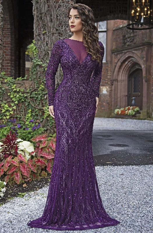 Limited Stock, Big Sale Primavera Couture - Illusion Long Sleeves Gown 3192SC