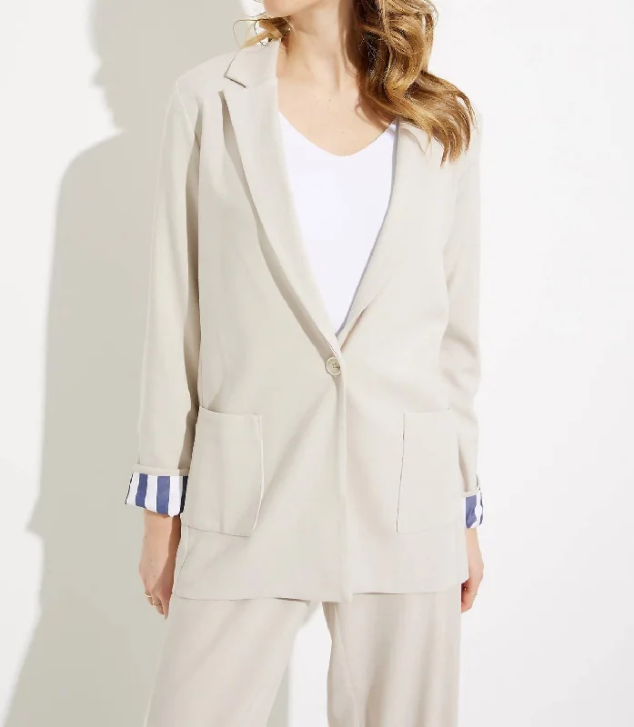 Hot Sale Cuffed Blazer In Moonstone