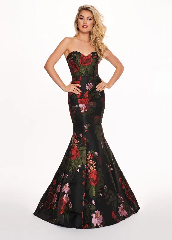 Unbeatable Prices Rachel Allan 6616 - Strapless Sweetheart Jacquard Mermaid Gown