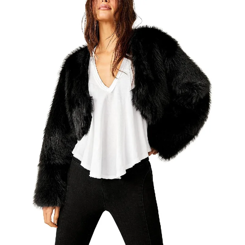 Wardrobe Upgrade Martini Womens Faux Fur Open Front Bolero