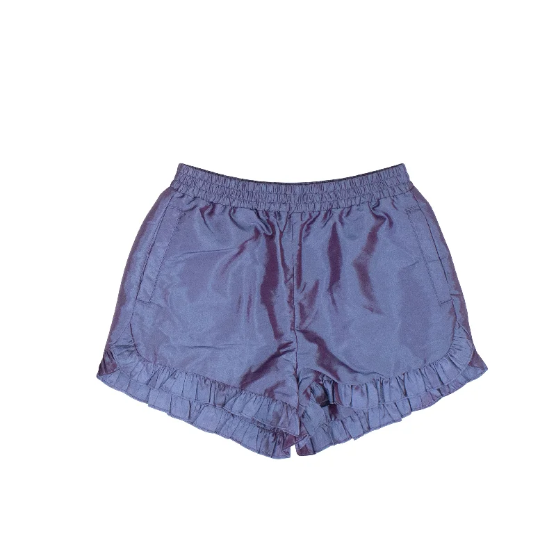 Unbeatable Prices Blue Ruffle Nylon Shorts