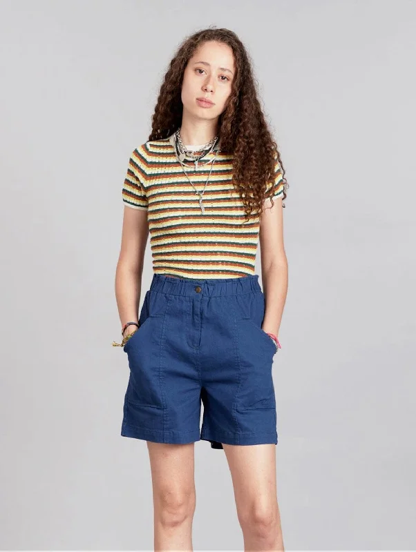 Your Timeless Wardrobe Awaits Dune Women's Organic Cotton Shorts | Navy