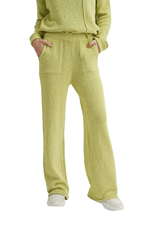 Colorful Clothing Just Sweater Pants In Lemon Grass