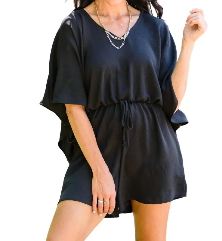 Fast Fashion Favorites Sunset Boulevard Romper In Black