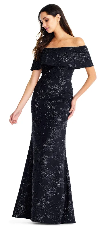 Trend Setting Threads Aidan Mattox - Off-Shoulder Floral Printed Trumpet Gown MD1E203576SC