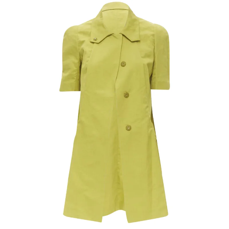 Best Sellers Marni silk lime pleat seam short sleeve coat