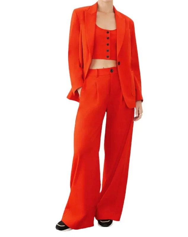 Special Offers Wide Leg Pants In Neon Rouge