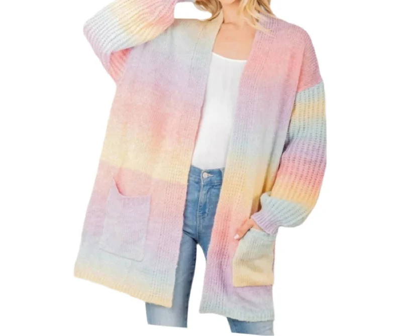 Seasonal Fashion Lightweight Cardigan In Multi-Colored