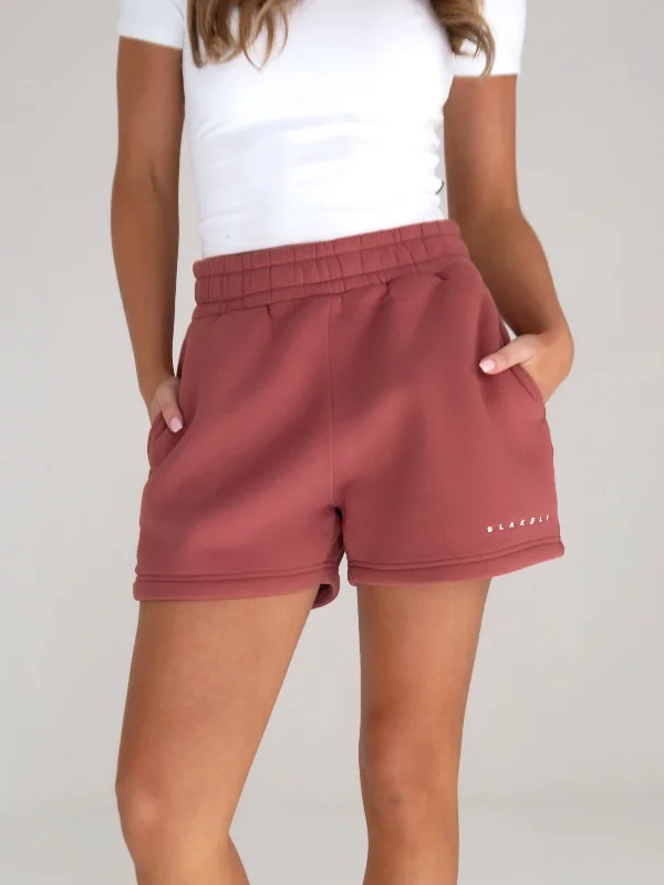 Travel Essentials Isabel Jogger Shorts - Berry