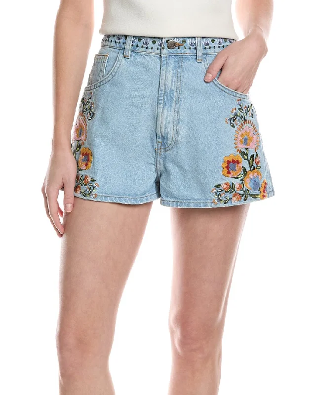 Father's Day Deals FARM Rio Embroidered Denim Short