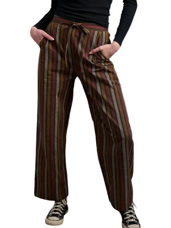 Best Deals Of The Season Emmy Drawstring Pants In Chocolate Stripe