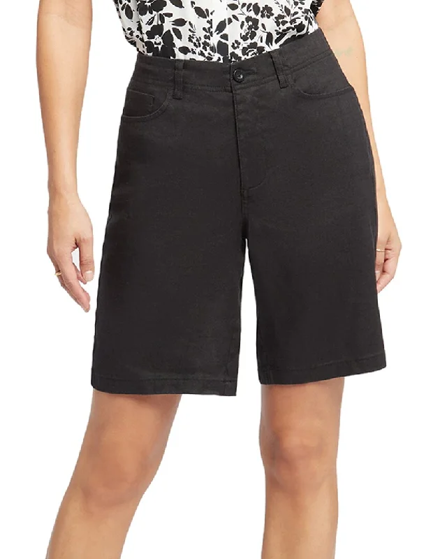 Exclusive Discount NYDJ Black Linen-Blend Bermuda Short Jean