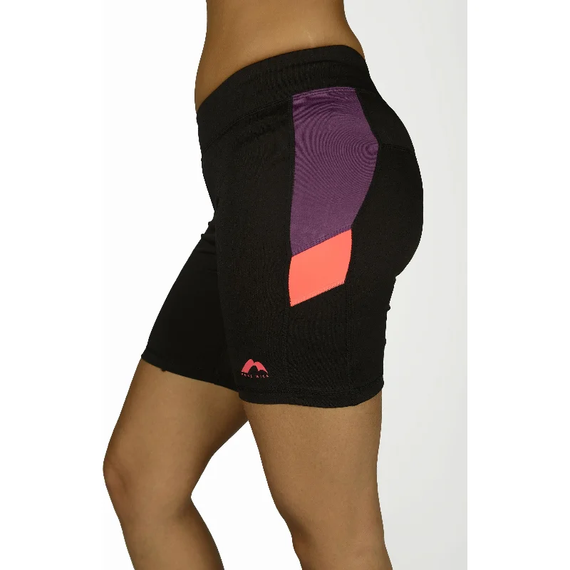 Comfort Meets Fashion More Mile More-Tech Womens Short Running Tights - Black