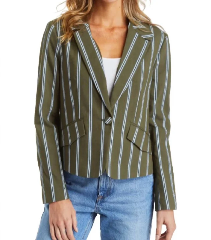 Evening Elegance Nicki Blazer In Army