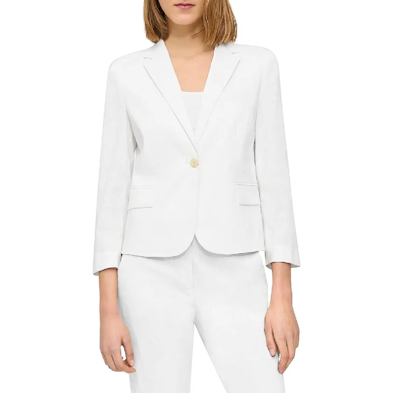 The Latest Fashion Trends Womens Pocket Office Wear One-Button Blazer