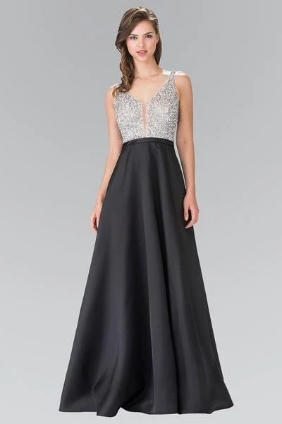 Stupidly Low Prices Elizabeth K - GL2287SC Embellished Plunging V-Neck A-Line Gown