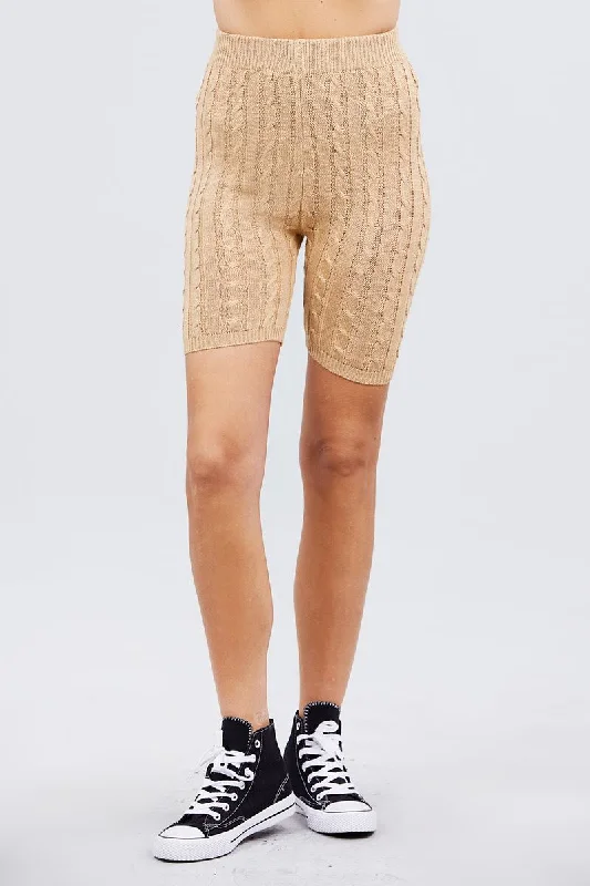 Must Haves FASHNZFAB Twisted Effect Bermuda Length Sweater Shorts