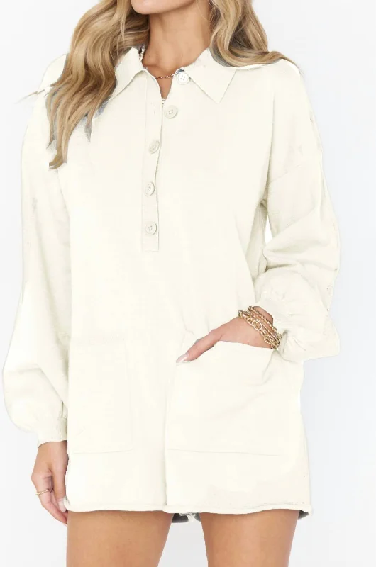 Season Sale Gianni Romper In Cream Knit