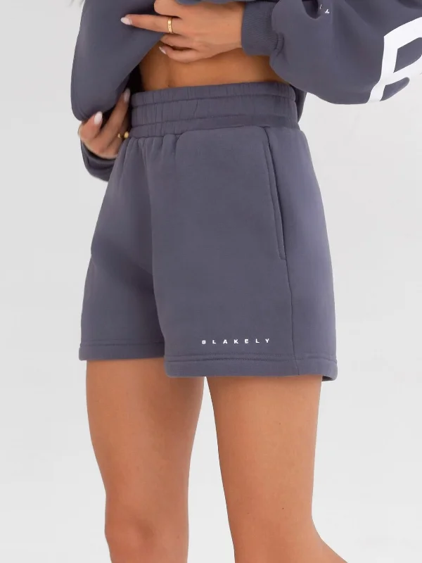 Dive Into Trendy Styles Isabel Jogger Shorts - Blue