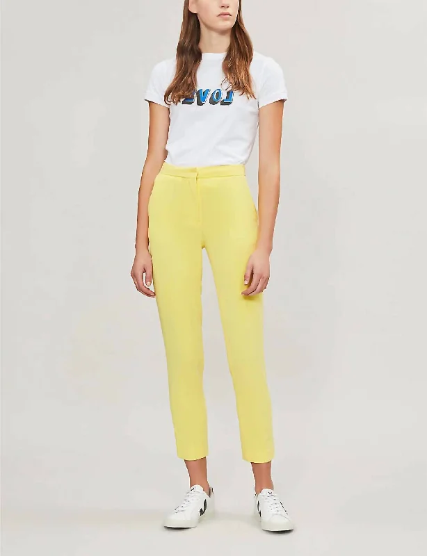 Chic Style Women's Cropped Lemon Pants In Yellow