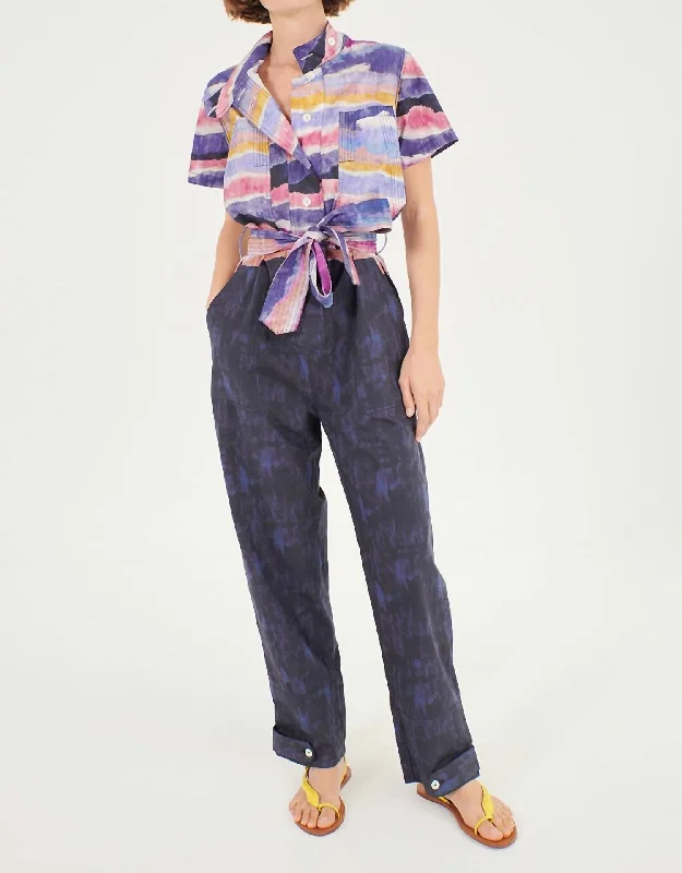 Limited Time Offer Shabba Organic Cotton Jumpsuit In Kaia Navy