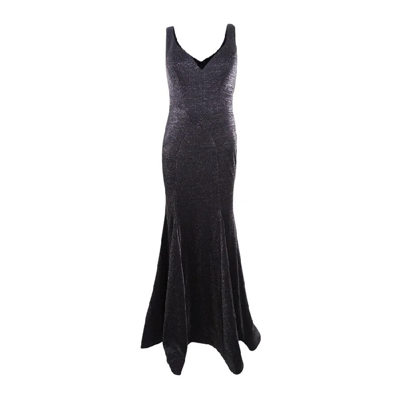 Parisian Effortless Chic Style Xscape Women's Metallic Trumpet Gown