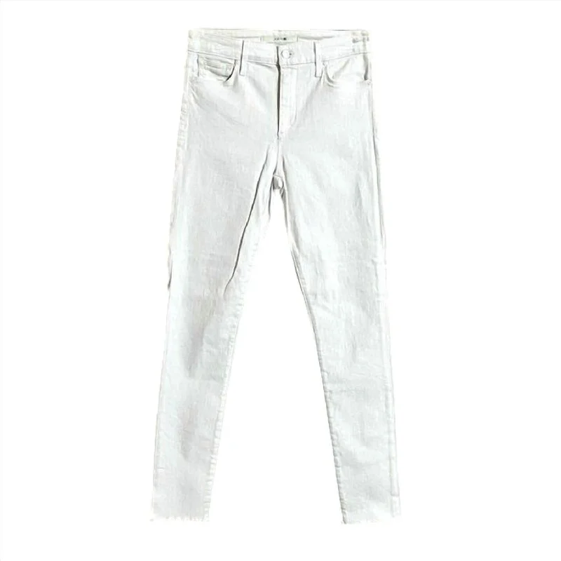 Elegant Attire For The Modern Lady Women's Raw Hem High Rise Skinny-Ankle Jeans In White