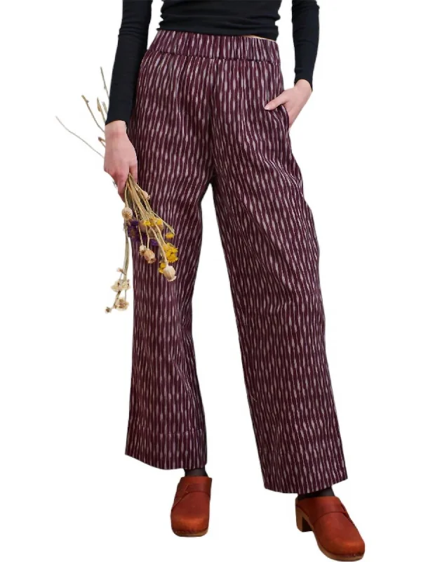 Additional Time-Limited Offers Rosie Pants In Plum Ikat