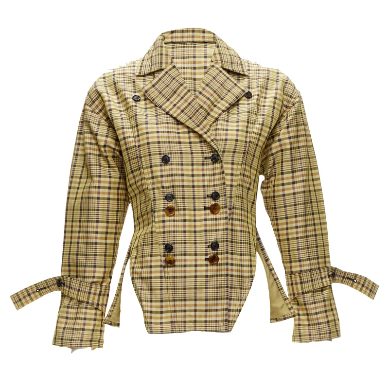 Save On Inspired Styles Celine Phoebe Philo checked cinched waist jacket