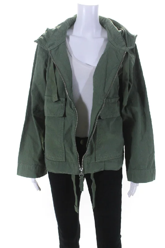 Trend Setting Wardrobe Everlane Womens The Canvas Organic Cotton Anorak  Forest Green