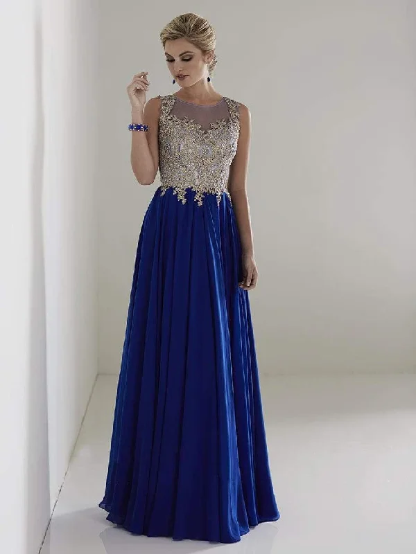 Casual Fashion Christina Wu Elegance - 20215SC Sleeveless Metallic Lace Gown