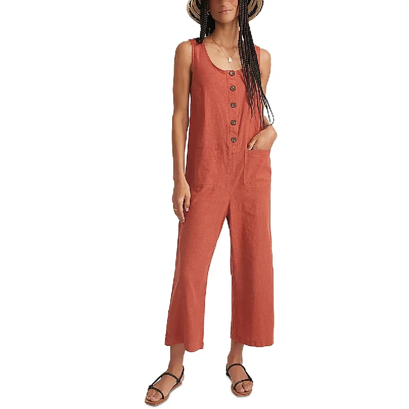 Shop Sale Items Womens Wide Leg Button Jumpsuit