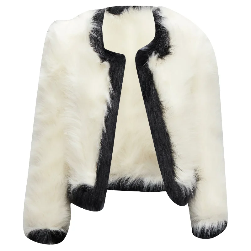 Spring Wardrobe Saint Laurent faux fur cropped jacket