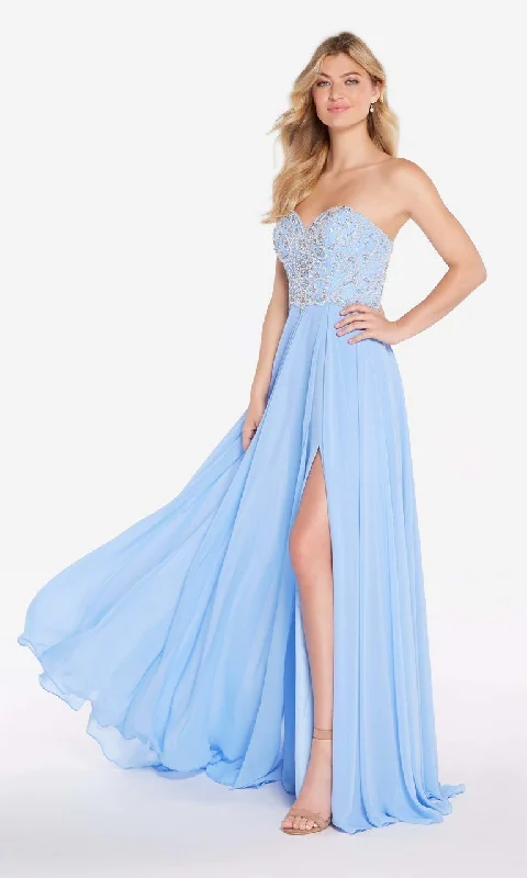 Snag Fabulous Fashion Bargains Alyce Paris 60046 - Embellished Bodice Chiffon Evening Gown