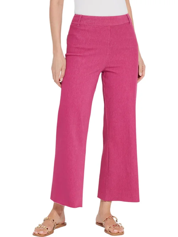 Holiday Attire Sale High Waist No Side Seam Wide Leg Pants In Rad/magenta