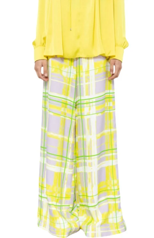 Chic Outfits Woven Painted Check Pants In Spring