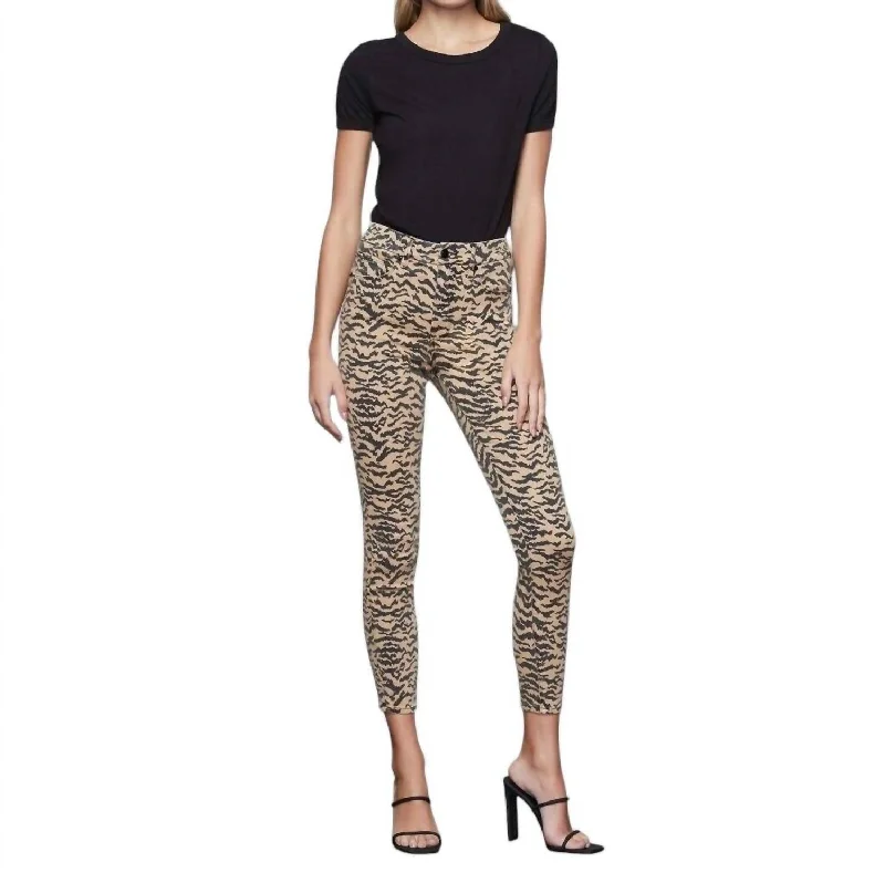 Weekend Exclusive Zebra Print High Rise Skinny Jeans In Multicolor