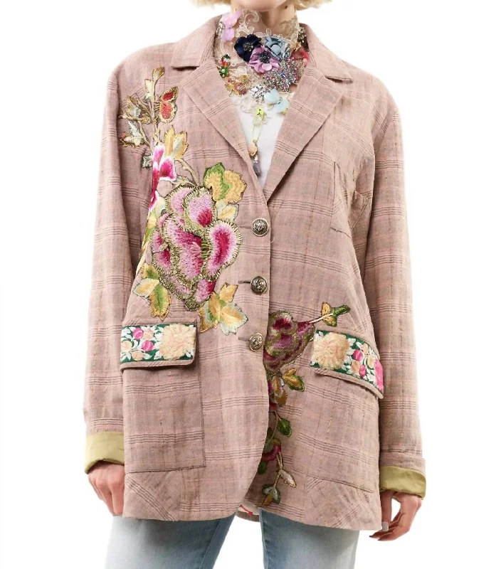 Hot Picks Sudden Sensation Blazer In Pink Ash