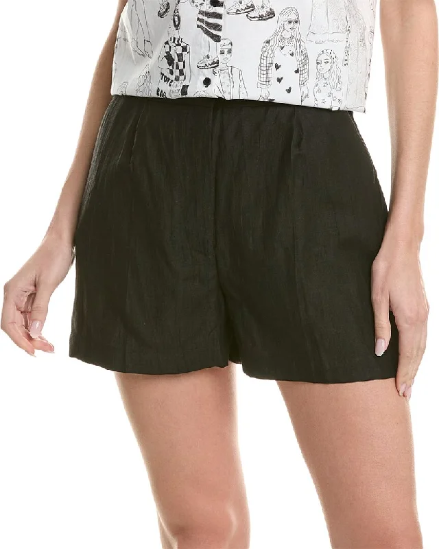 Comfort Centric Apparel Alpha Studio Linen-Blend Short