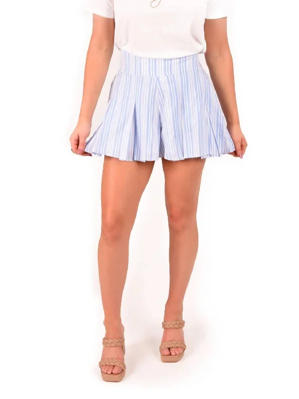 Vintage Elegance Party Short In Santorini Stripe