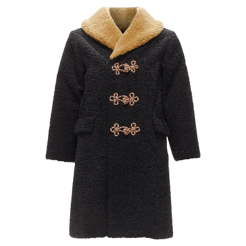 Nordic Minimalist Home Look Gucci Kids Anchor Knots Faux Shearling Teddy Coat