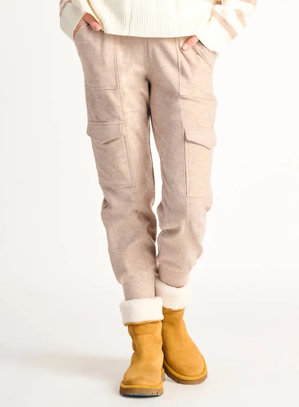 Early Access To Art Deco Styles Sale Soft Cargo Jogger In Oatmeal