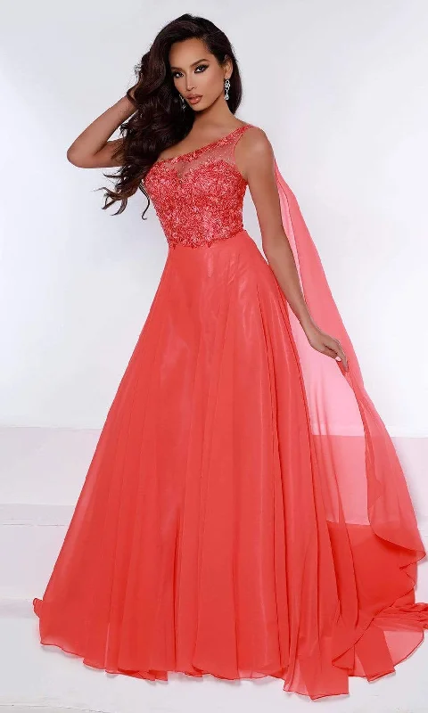 Fashion Forward Femme Johnathan Kayne - 2404 Asymmetrical Sleeveless Ballgown