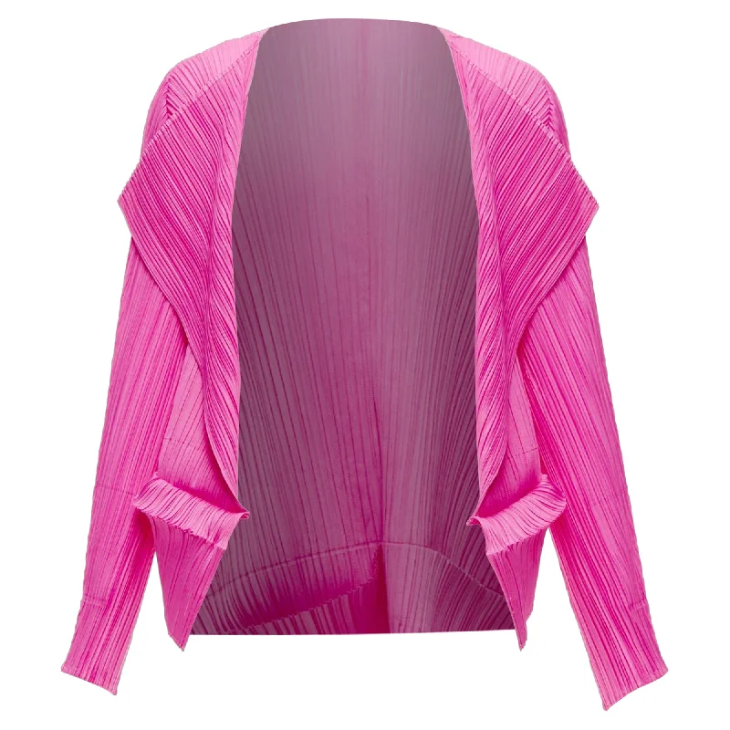 Special Offer Issey Miyake Pleats Please Pleated 3D Cut Hem Cardigan Jacket