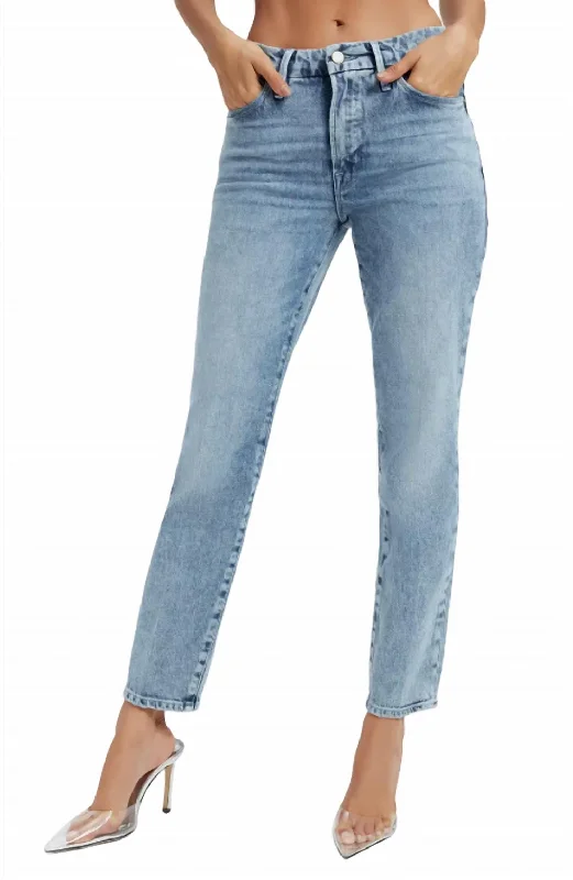 Limited Time Offer Classic High Waist Straight Leg Jeans In Indigo301